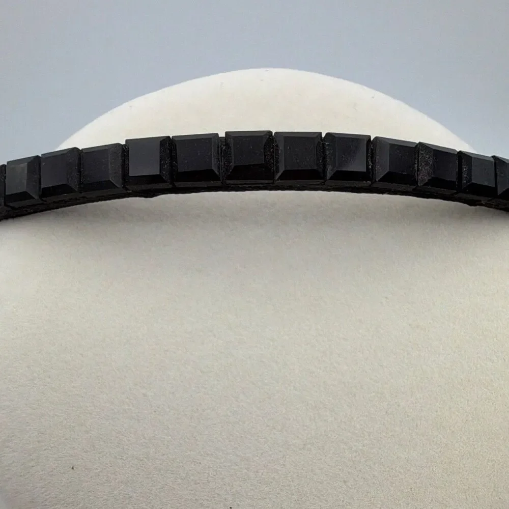 Black Padded Studded Headband, Solid Women's Hair Accessory